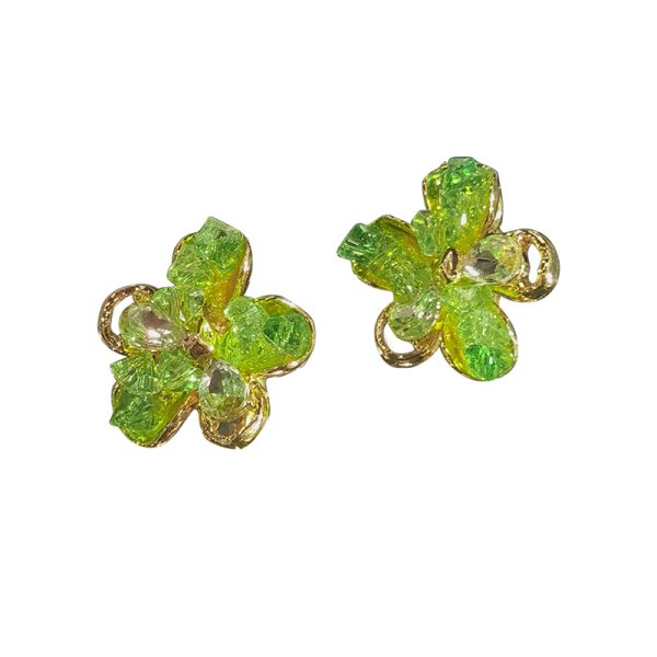 EMERALD FLOWERS EARRINGS