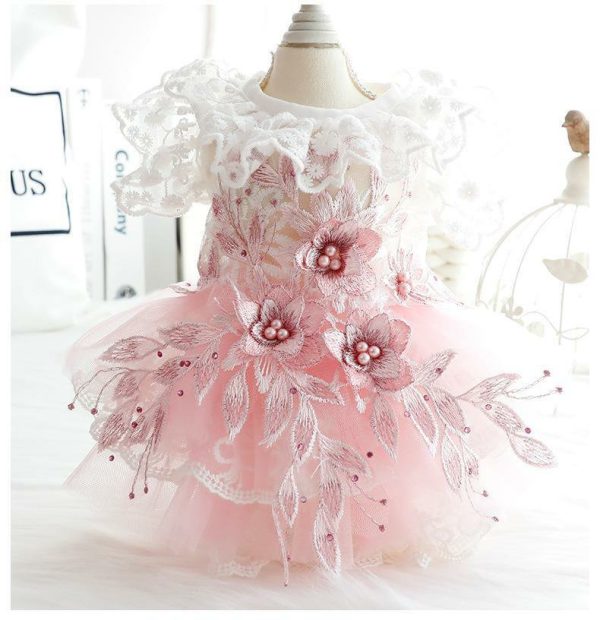 PEONY-PINK MELODY FLORAL PET DRESS